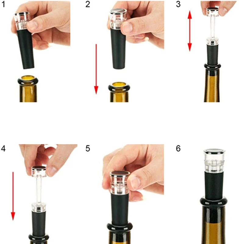 New Champagne Bottle Preserver Air Pump Stopper Red Wine Vacuum Sealed Saver Retain Freshness Stopper Sealer Plug Tools
New Champagne Bottle Preserver Air Pump Stopper Red Wine Vacuum Sealed Saver Retain Freshness Stopper Sealer Plug Tools