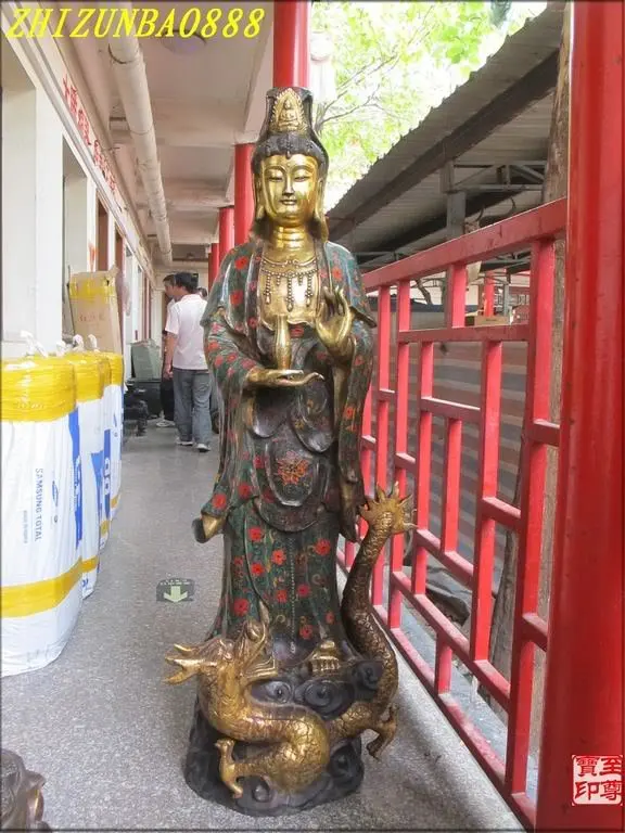 59"Tibetan Vajrayana Buddhist Bronze gild Cloisonne Zodiac dragon year KWAN-YIN
59"Tibetan Vajrayana Buddhist Bronze gild Cloisonne Zodiac dragon year KWAN-YIN