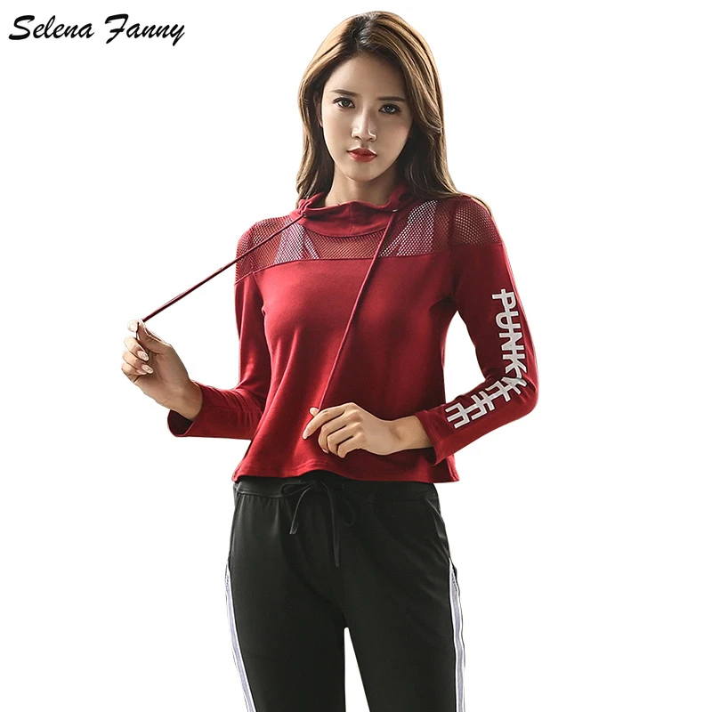 Selena Fanny Yoga Shirt Women Long Sleeve Crop Top Jersey Mujer Fitness Gym Breathable Mesh Fitness Running Shirts With Cap
Selena Fanny Yoga Shirt Women Long Sleeve Crop Top Jersey Mujer Fitness Gym Breathable Mesh Fitness Running Shirts With Cap