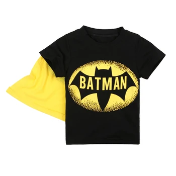 Cotton Boys T-shirts Short Sleeve Kids T Shirt Cartoon Batman Hero Costume Boy T-Shirt Tees with Cape Casual Children Tops
Cotton Boys T-shirts Short Sleeve Kids T Shirt Cartoon Batman Hero Costume Boy T-Shirt Tees with Cape Casual Children Tops