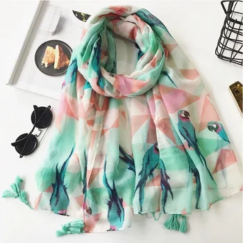 Vintage Fashion Geometric Bird Scarf Shawl Women Long Scarf Parrot Pattern Scarves Tassel Pashminas 180*100cm
Vintage Fashion Geometric Bird Scarf Shawl Women Long Scarf Parrot Pattern Scarves Tassel Pashminas 180*100cm