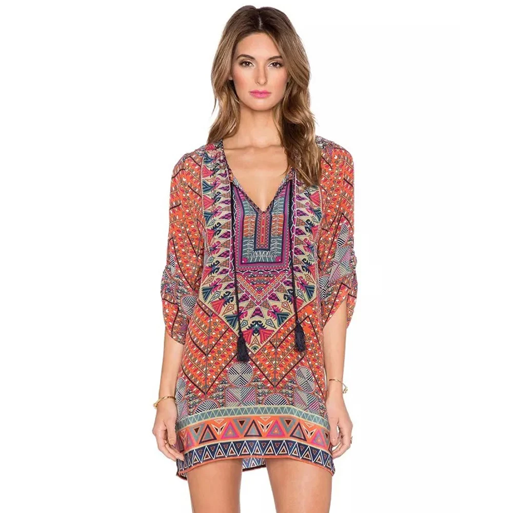 Geometric Flower Print Top 2018 Sexy Fashion Dress Women's Summer Beach Leisure Hot Selling New S-XL
Geometric Flower Print Top 2018 Sexy Fashion Dress Women's Summer Beach Leisure Hot Selling New S-XL