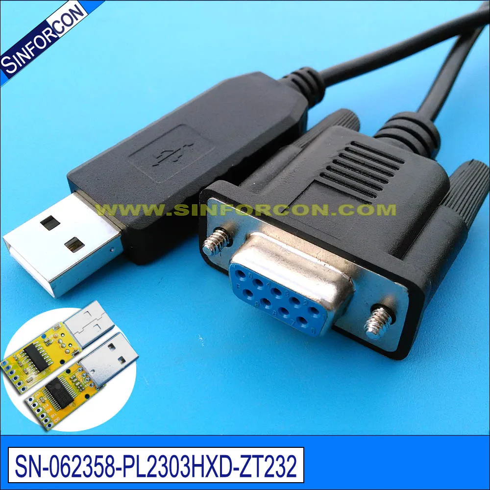 Модемный кабель Prolific PL2303HX, версия D, от USB до 9-контактного разъема RS232, нуль
Модемный кабель Prolific PL2303HX, версия D, от USB до 9-контактного разъема RS232, нуль