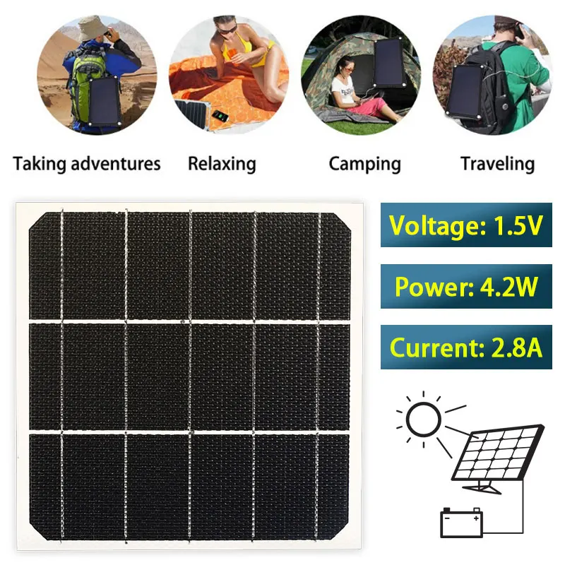 Solar Cells Module Toys Part Durable ETFE Solar Panel Reusable Mini 2.8A Solar Charging Equipment Solar Energy Powered
Solar Cells Module Toys Part Durable ETFE Solar Panel Reusable Mini 2.8A Solar Charging Equipment Solar Energy Powered