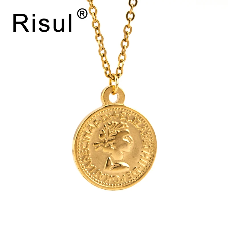 Stainless steel women gothic jewelry choker necklace women Coin gold color penny cent Coins Rolo chain necklaces collare de moda
Stainless steel women gothic jewelry choker necklace women Coin gold color penny cent Coins Rolo chain necklaces collare de moda