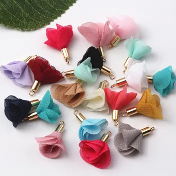 

100pcs Mixed Color Flower Tassel 23mm Mini Tassels For Jewelry Diy Cell Earring Necklace Charms Mobile Phone Straps Accessories