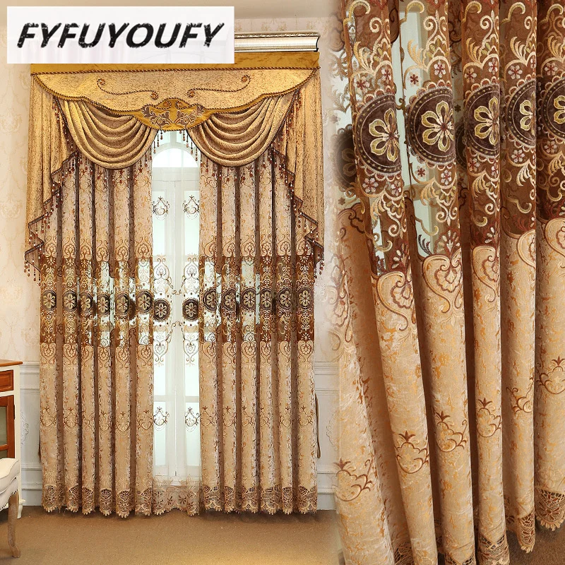 European and American Style Gold Luxury curtains for Living Room window curtain for the Bedroom Window curtain in the kitchen
European and American Style Gold Luxury curtains for Living Room window curtain for the Bedroom Window curtain in the kitchen