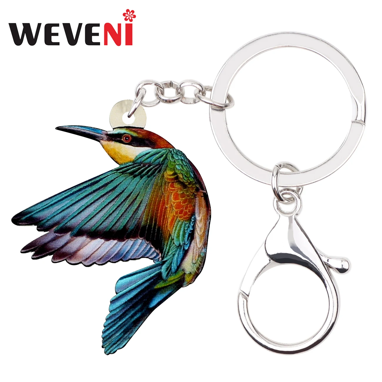 WEVENI Acrylic Kingfisher Bird Key Chain Keychain Ring Fashion Animal Gift Jewelry For Women Girl Bag Car Purse Charms Wholesale
WEVENI Acrylic Kingfisher Bird Key Chain Keychain Ring Fashion Animal Gift Jewelry For Women Girl Bag Car Purse Charms Wholesale
