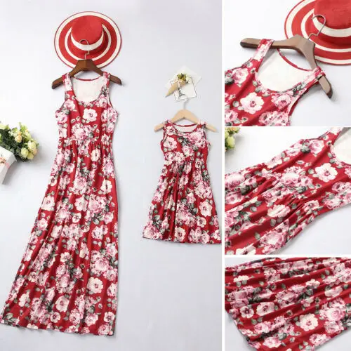 Summer Sleeveless Familie passende Kleid Mutter und Tochter Maxi Kleider Maxi Outfits
Summer Sleeveless Familie passende Kleid Mutter und Tochter Maxi Kleider Maxi Outfits