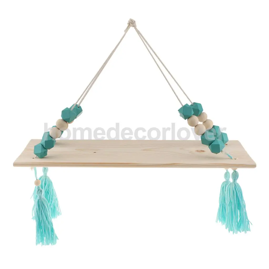 Wall Hanging Wooden Shelves Floating Wall Shelf Home Decor Baby Kids Room Storage Holder Hanger
