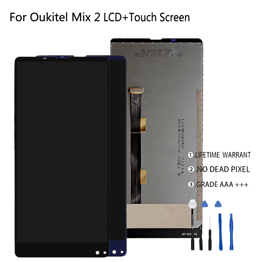 Original For Oukitel Mix 2 LCD Display Touch Screen Digitizer For Oukitel Mix 2 Display Screen LCD Phone Parts Free Tools
Original For Oukitel Mix 2 LCD Display Touch Screen Digitizer For Oukitel Mix 2 Display Screen LCD Phone Parts Free Tools
