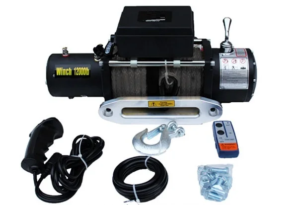 12000LB 12V electric winch with wireless remote control water proof Car truck auto barge trailer flexible polymer fibre rope
12000LB 12V electric winch with wireless remote control water proof Car truck auto barge trailer flexible polymer fibre rope
