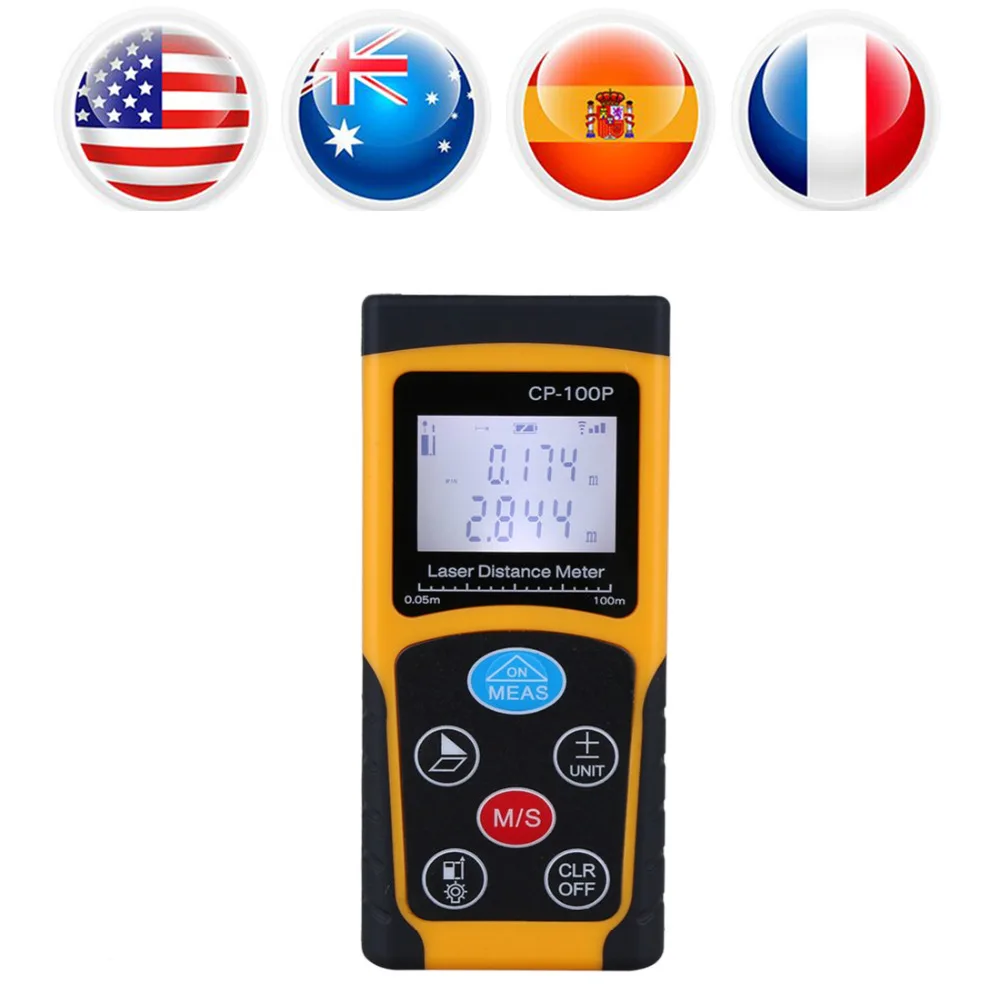 High Accuracy Handheld Digital IR Laser Distance Meter Compact Measure Range Finder 100M Laser Metro Digital Measurement Tape
High Accuracy Handheld Digital IR Laser Distance Meter Compact Measure Range Finder 100M Laser Metro Digital Measurement Tape