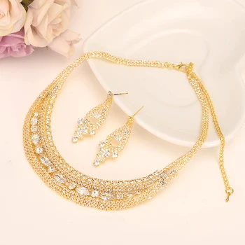 Bangrui Fashion Bridal Jewelry Sets Wedding Necklace Earring for Bride Party Costume Accessories Indian Jewelry Set Decoratio
Bangrui Fashion Bridal Jewelry Sets Wedding Necklace Earring for Bride Party Costume Accessories Indian Jewelry Set Decoratio