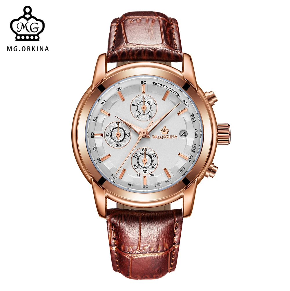 ORKINA Male Wrist Quartz Watch Auto Date Horloges Mannen Multi Function Men's Wristwatches
ORKINA Male Wrist Quartz Watch Auto Date Horloges Mannen Multi Function Men's Wristwatches