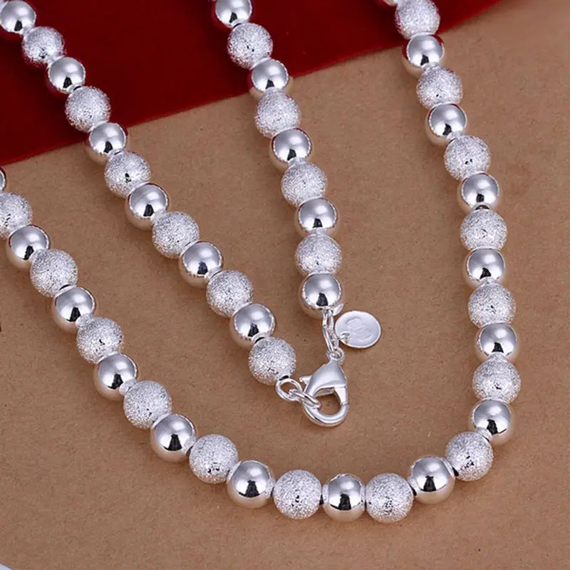 wholesale fine 925-sterling-silver necklace fashion jewelry chain 8mm beads necklaces & pendants women men collar SN086
wholesale fine 925-sterling-silver necklace fashion jewelry chain 8mm beads necklaces & pendants women men collar SN086