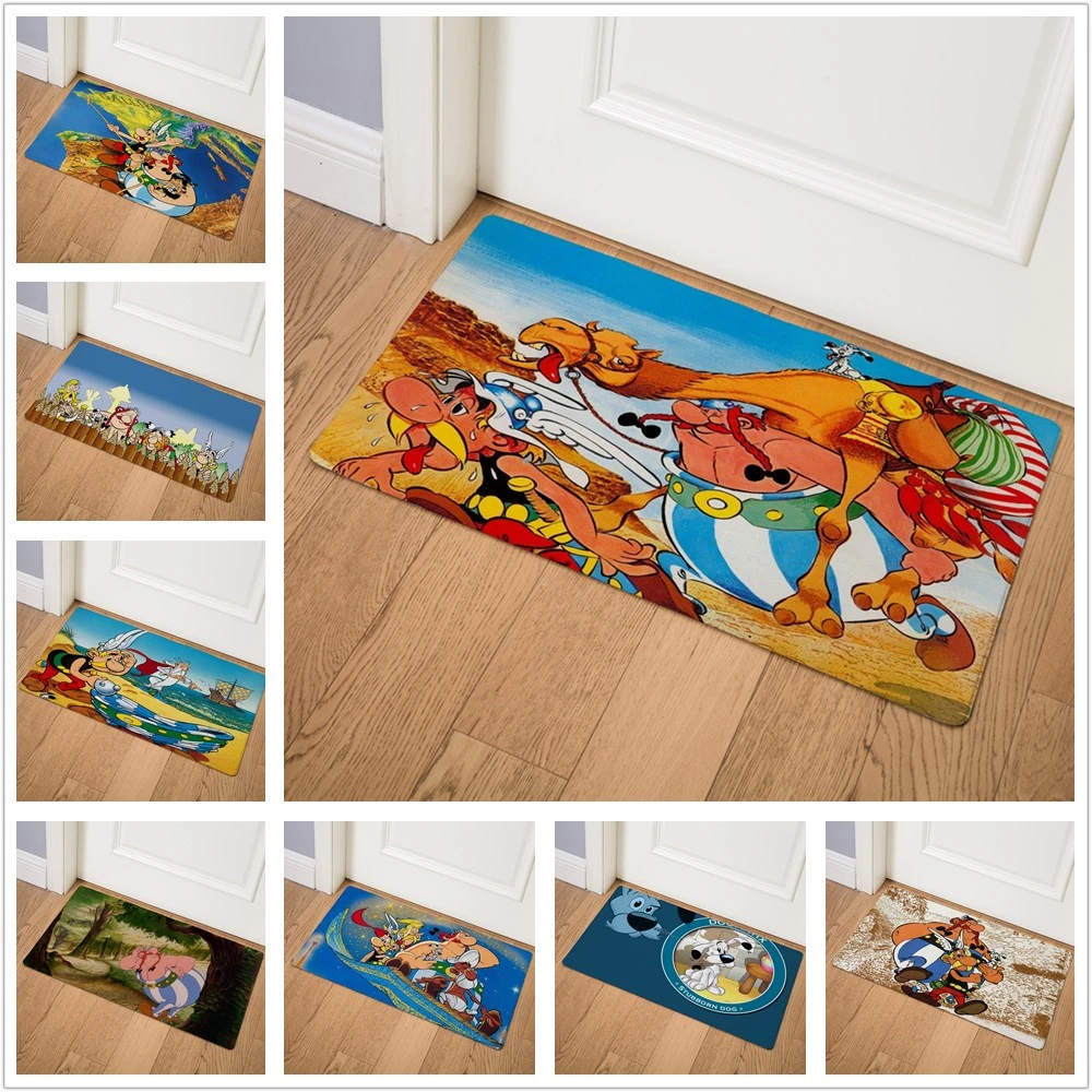 

Asterix Comics Print Home Decor Doormat Insole Kitchen Carpet Indoor Outdoor Welcome Bathroom Non-slip Floor Mats Donut 46x75cm