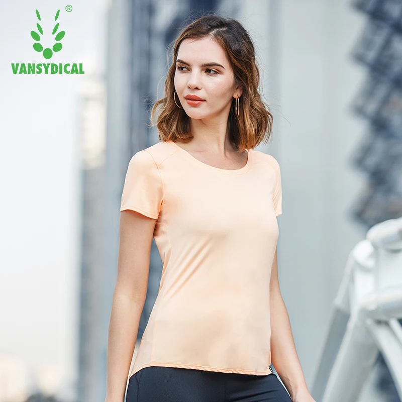 Vansydical Yoga Top Gym Compression Women Sport T-shirts Short Sleeve Fitness Women Clothes Tees Tanks Dry Quick Running
Vansydical Yoga Top Gym Compression Women Sport T-shirts Short Sleeve Fitness Women Clothes Tees Tanks Dry Quick Running