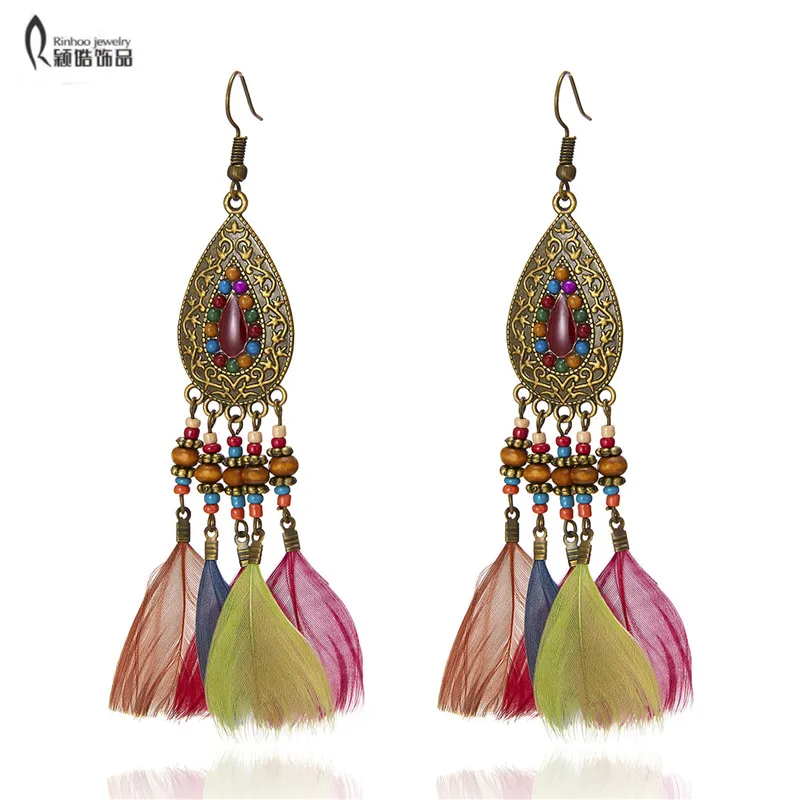 Vintage Feather Tassel Long Earrings For Women Ethnic Drop Earrings Jewelry Long Dangle Wedding Bride Party Gift
Vintage Feather Tassel Long Earrings For Women Ethnic Drop Earrings Jewelry Long Dangle Wedding Bride Party Gift