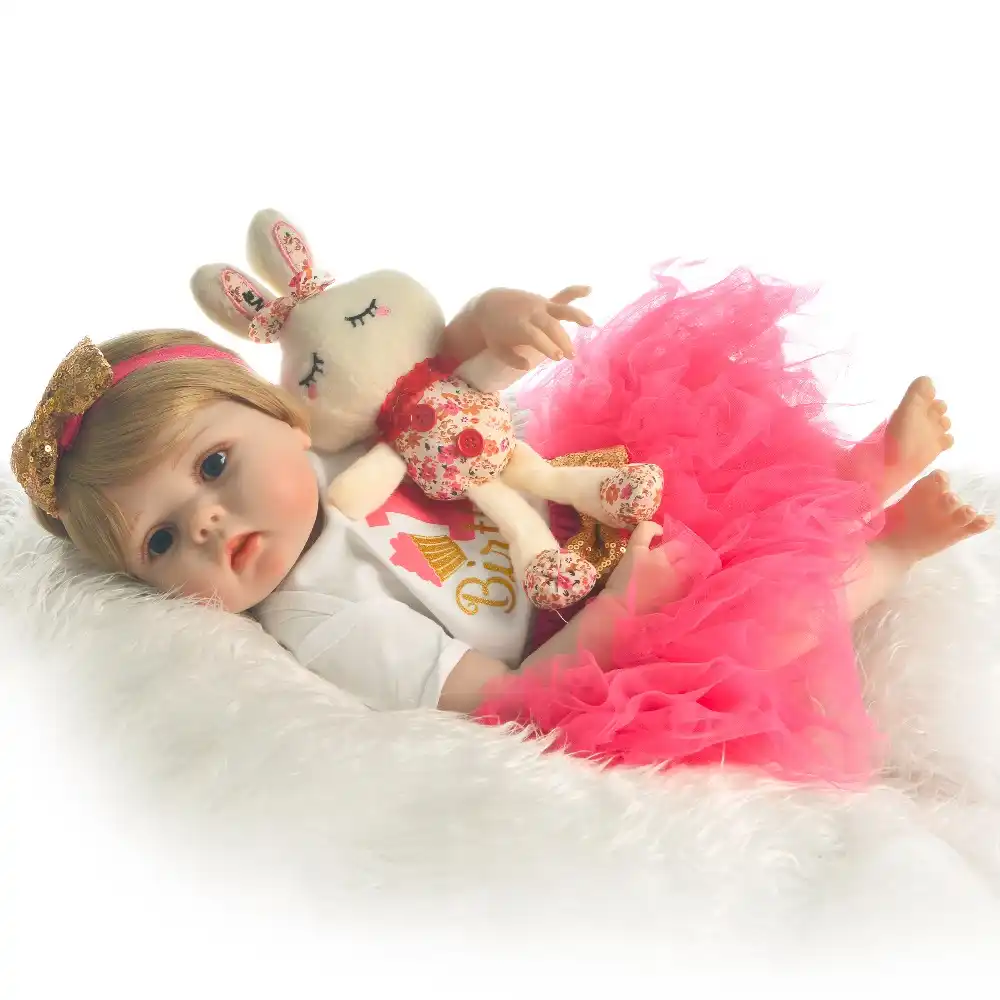 doll 22 silicone reborn baby girl dolls lifelike newborn baby