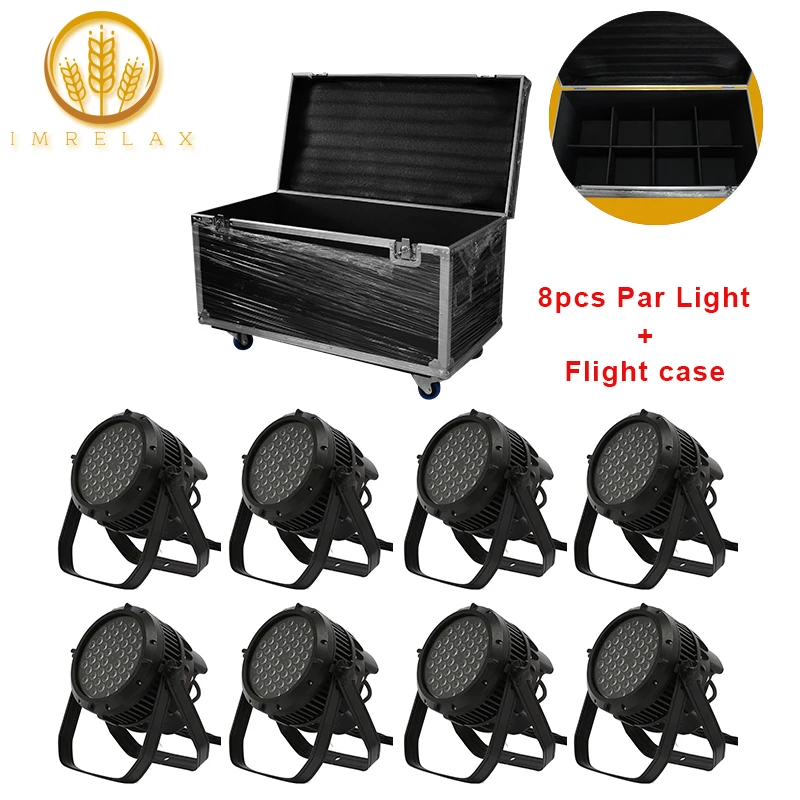 IMRELAX 8pcs 54x3w RGBW 4in1 LED Waterproof Par Light With Flight Case Package Outdoor Wedding Stage Party Light Party Church DJ
IMRELAX 8pcs 54x3w RGBW 4in1 LED Waterproof Par Light With Flight Case Package Outdoor Wedding Stage Party Light Party Church DJ