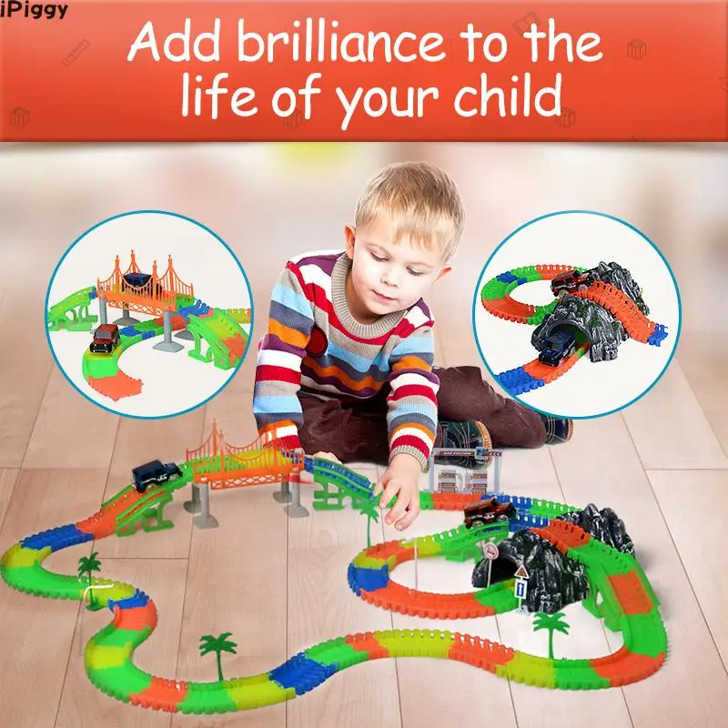 iPiggy Railway Magical Road Light With Miracle Flexible Glowing Race Track Children's Cars Racing Tracks Toys For Boys
iPiggy Railway Magical Road Light With Miracle Flexible Glowing Race Track Children's Cars Racing Tracks Toys For Boys