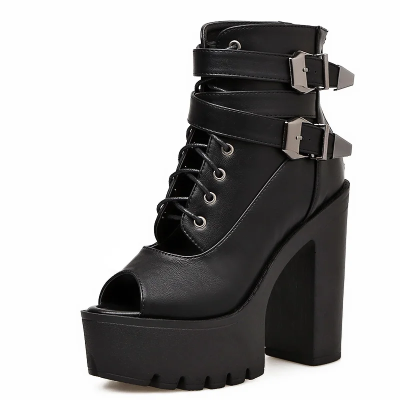 Gothic Women's Motorcycle Boots Spring Summer Vintage Ankle Shoes Leather High Heels Punk Fashion Ladies Goth High Heel Boots
Gothic Women's Motorcycle Boots Spring Summer Vintage Ankle Shoes Leather High Heels Punk Fashion Ladies Goth High Heel Boots