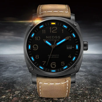 Free shipping Men's Automatic Mechanical Watch Outdoor Army Military watches Tritium Gas Super Bright Blue Green Luminous
Free shipping Men's Automatic Mechanical Watch Outdoor Army Military watches Tritium Gas Super Bright Blue Green Luminous