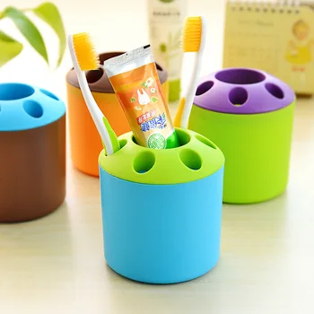 Creative candy-colored porous toothpaste, toothbrush holder Desktop Multifunction pen holder Shelves
Creative candy-colored porous toothpaste, toothbrush holder Desktop Multifunction pen holder Shelves