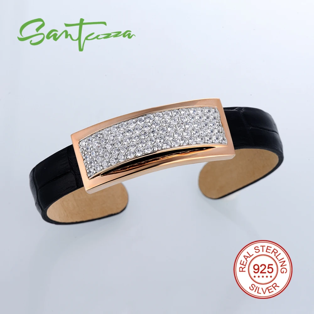 Bracelet Bangle for Women Men Pure 925 Sterling Silver Adjustable Bangle Genuine Leather Bracelet Bangle Party Fashion Jewelry
Bracelet Bangle for Women Men Pure 925 Sterling Silver Adjustable Bangle Genuine Leather Bracelet Bangle Party Fashion Jewelry
