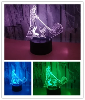 Golf Player 3D Stereo Vision LED Night Light Acrylic 7 Color USB Bedroom Home Decor Table Touch Lamp Gift for Boys
Golf Player 3D Stereo Vision LED Night Light Acrylic 7 Color USB Bedroom Home Decor Table Touch Lamp Gift for Boys