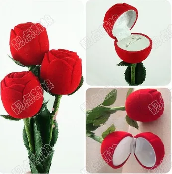 High Quality 60pcs/lot Romantic Wedding Red Rose Flower Velour Ring Display Showcase/Gift box Free Shipping
High Quality 60pcs/lot Romantic Wedding Red Rose Flower Velour Ring Display Showcase/Gift box Free Shipping