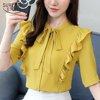 blusas mujer de moda 2019 new Chiffon blouse Shirt ruffles bow collar womens tops and blouses Short Sleeve women shirts 2717 50
blusas mujer de moda 2019 new Chiffon blouse Shirt ruffles bow collar womens tops and blouses Short Sleeve women shirts 2717 50