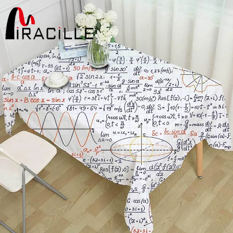 Miracille Kitchen Decorative Creative Polyester Fabric Print Mathematical Symbol Pattern Tablecloth Dining Coffee Tea Table Mat
Miracille Kitchen Decorative Creative Polyester Fabric Print Mathematical Symbol Pattern Tablecloth Dining Coffee Tea Table Mat