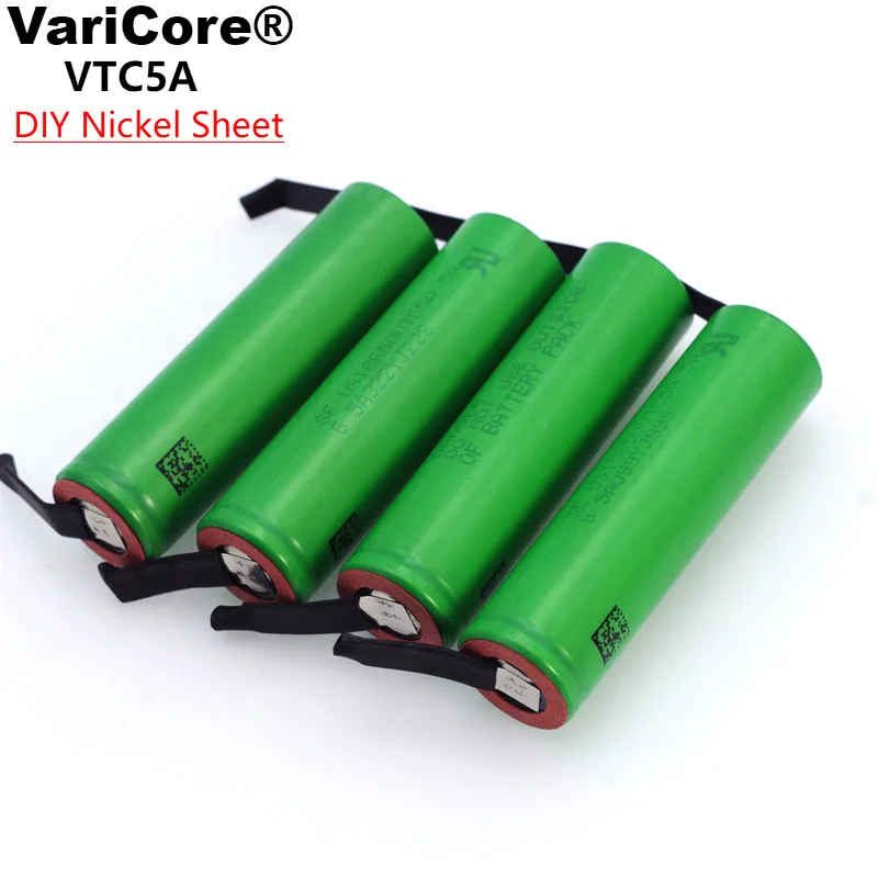 VariCore VTC5A 2600mAh 18650 Lithium Battery 30A Discharge for US18650VTC5 batteries + DIY Nickel Sheets
VariCore VTC5A 2600mAh 18650 Lithium Battery 30A Discharge for US18650VTC5 batteries + DIY Nickel Sheets