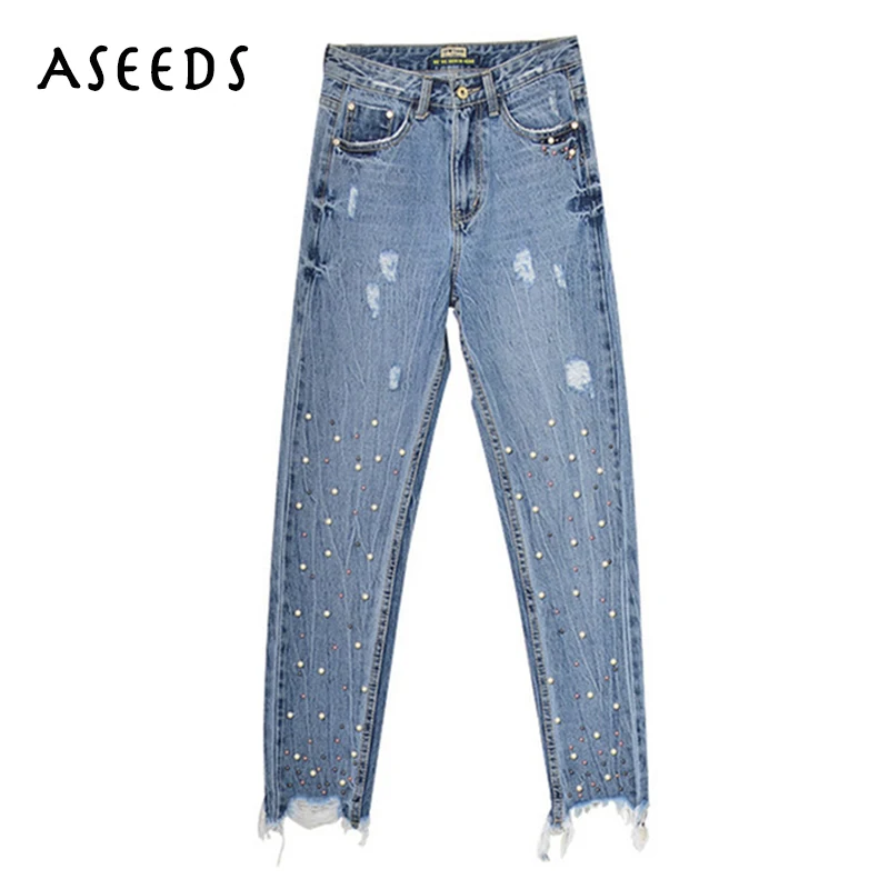 Winter Korean Vintage Mom Pearl Jeans Tassel High Waist Jeans Woman Denim Pants Boyfriend Ripped Jeans For Women Plus Size
Winter Korean Vintage Mom Pearl Jeans Tassel High Waist Jeans Woman Denim Pants Boyfriend Ripped Jeans For Women Plus Size