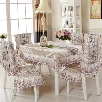 High Quality Tablecloths with Chair Covers Mats Embroidered Tablecloth For Table Wedding Home Coffee Table Cloth Cover
High Quality Tablecloths with Chair Covers Mats Embroidered Tablecloth For Table Wedding Home Coffee Table Cloth Cover