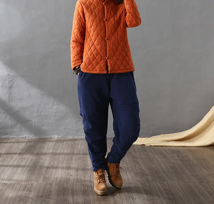 Women Thicken Pants Cotton Linen Loose 2018 Winter Cotton Padded Solid Color Elastic Waist Warm Black Pants For Women
Women Thicken Pants Cotton Linen Loose 2018 Winter Cotton Padded Solid Color Elastic Waist Warm Black Pants For Women