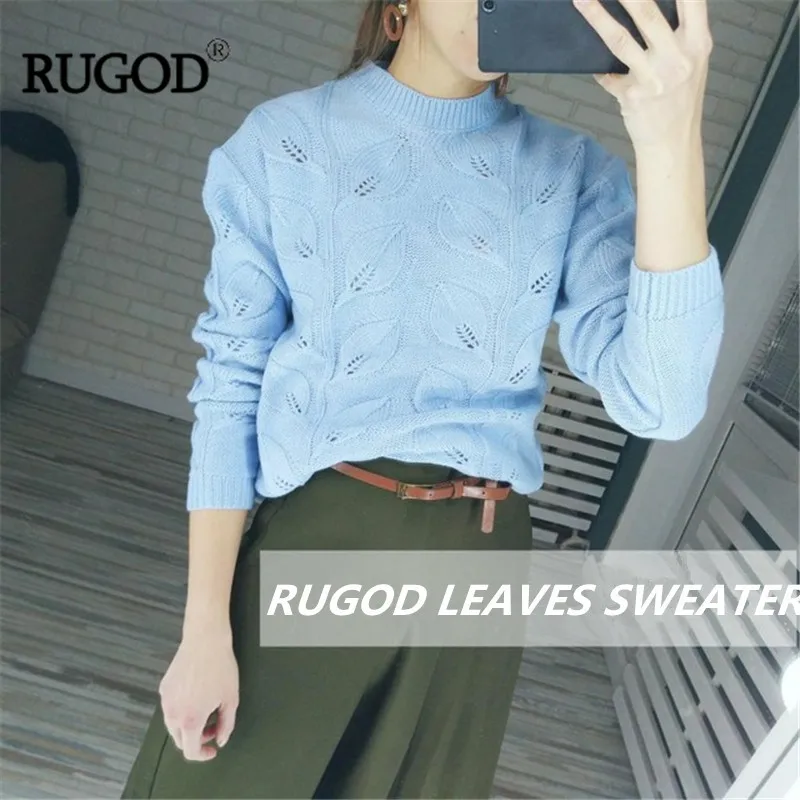 RUGOD 2018 Elegant Leaves Pattern Crochet Sweater Women Autumn Winter Warm Knitted Pullover Female Sweaters Befree Sueter Mujer
RUGOD 2018 Elegant Leaves Pattern Crochet Sweater Women Autumn Winter Warm Knitted Pullover Female Sweaters Befree Sueter Mujer
