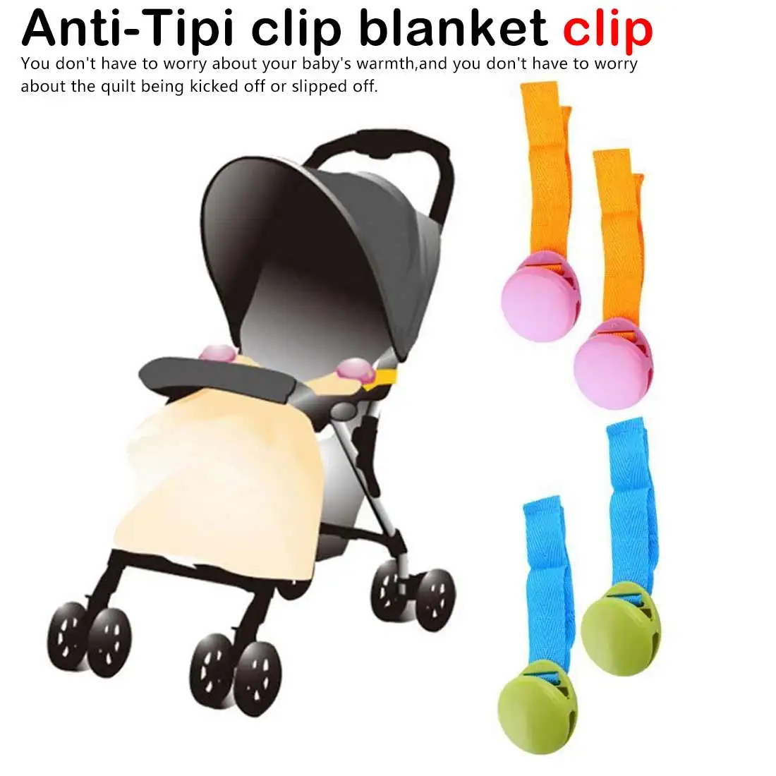 Delicate Useful Baby Stroller Accessory 2pcs/lot Glossy Multicolour Anti Tipi Clip Blanket Clip For Baby Playpen Buggy
Delicate Useful Baby Stroller Accessory 2pcs/lot Glossy Multicolour Anti Tipi Clip Blanket Clip For Baby Playpen Buggy