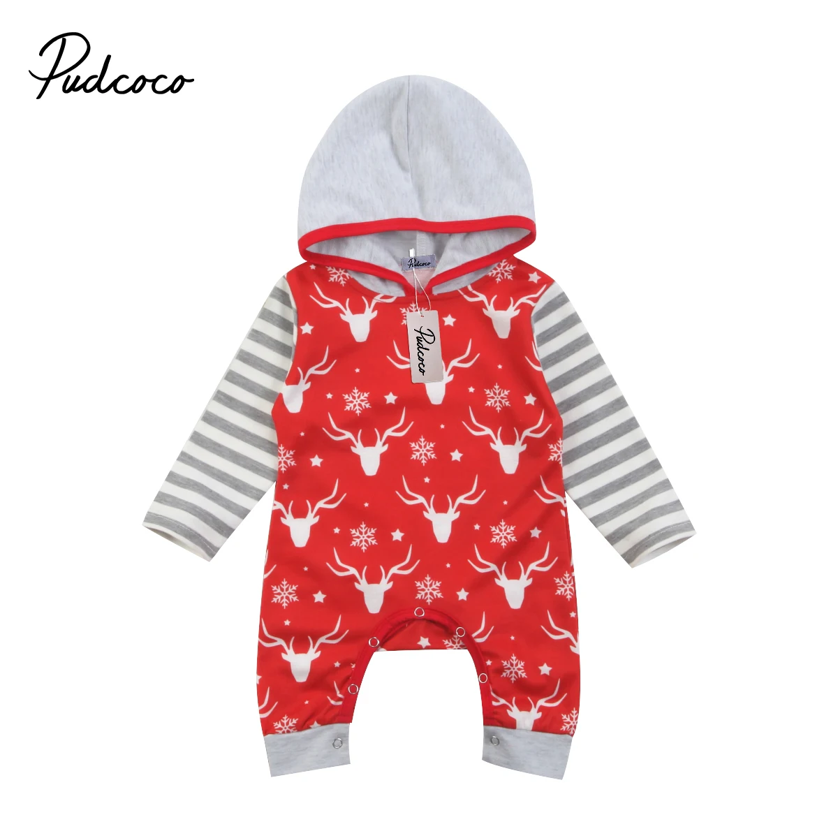 2018 New Year Infant Baby Boy Girl Xmas Outfits Striped Long Sleeve Hooded Romper Clothes Cotton Jumpsuit
2018 New Year Infant Baby Boy Girl Xmas Outfits Striped Long Sleeve Hooded Romper Clothes Cotton Jumpsuit