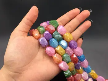 Faceted Crackle Beads Multicolor Mix Color Glass Crystal Beads Cracked Glass Beads for Jewelry Making 15.5" Full Strand
Faceted Crackle Beads Multicolor Mix Color Glass Crystal Beads Cracked Glass Beads for Jewelry Making 15.5" Full Strand