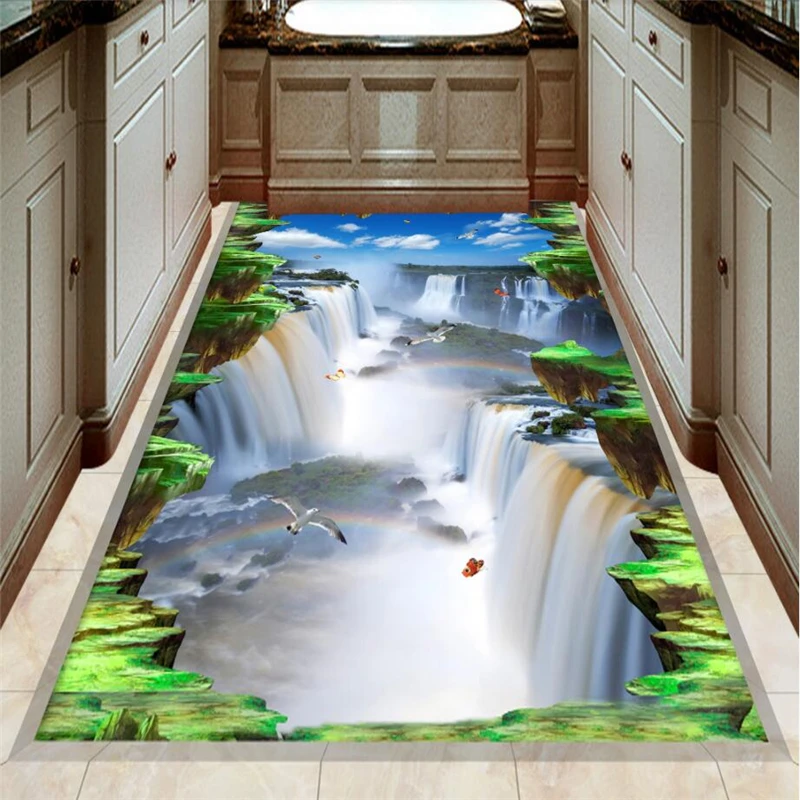 beibehang Custom 3d wall paper cliff waterfall flying bird murals bathroom kitchen walkway 3D floor paste home decor painting
beibehang Custom 3d wall paper cliff waterfall flying bird murals bathroom kitchen walkway 3D floor paste home decor painting