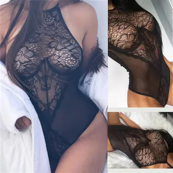Hot Women Sexy Lingerie Sleepwear Bodysuit Solid Lace Sleeveless See-through Underwear Babydoll Sleepwear G-string
Hot Women Sexy Lingerie Sleepwear Bodysuit Solid Lace Sleeveless See-through Underwear Babydoll Sleepwear G-string