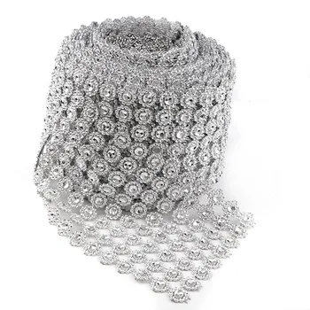 10 Yards 8 Rows 14mm Sunflower Rhinestone Mesh Trim Silver ABS Plastic Sew On For DIY Craft Jewelry Decoration 
10 Yards 8 Rows 14mm Sunflower Rhinestone Mesh Trim Silver ABS Plastic Sew On For DIY Craft Jewelry Decoration