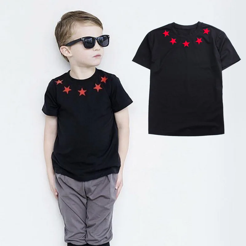 Brand Kids T-shirt for Girls Baby Kids Clothing Red Star Pattern Black Tee Shirt Clothing for Girl Summer Children Top Clothes
Brand Kids T-shirt for Girls Baby Kids Clothing Red Star Pattern Black Tee Shirt Clothing for Girl Summer Children Top Clothes