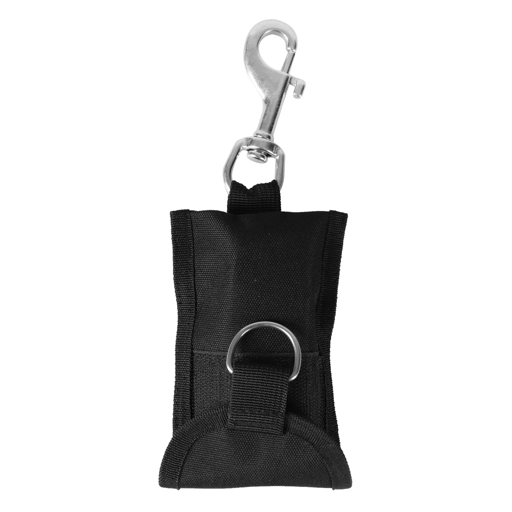 Heavy Duty Technical Scuba Diving Jon Line with Pouch Clip D Ring Carabiner 1' 7.2ft for Underwater Technical Scuba Diving