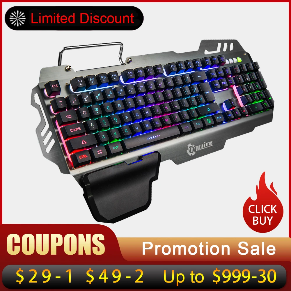 7pin PK-900 Gaming Keyboard RGB Backlight Computer Keyboards with Mobile Phone Holder Wrist Rest for LOL Gamer DOTA 2 Computer
7pin PK-900 Gaming Keyboard RGB Backlight Computer Keyboards with Mobile Phone Holder Wrist Rest for LOL Gamer DOTA 2 Computer