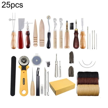 25pcs Leather Craft Tool Leather Sewing Tools Kit Leather Hole Punching Tools Diy Hand Stitching Tools For Sewing Leather Canvas
25pcs Leather Craft Tool Leather Sewing Tools Kit Leather Hole Punching Tools Diy Hand Stitching Tools For Sewing Leather Canvas