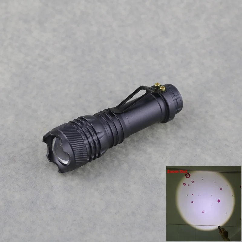 

Portable Mini 1200 Lumen Rechargeable Cree Led Tactical Flashlight Zoomable 14500 / AA Battery LED Torch hunting Lanterna Lamp